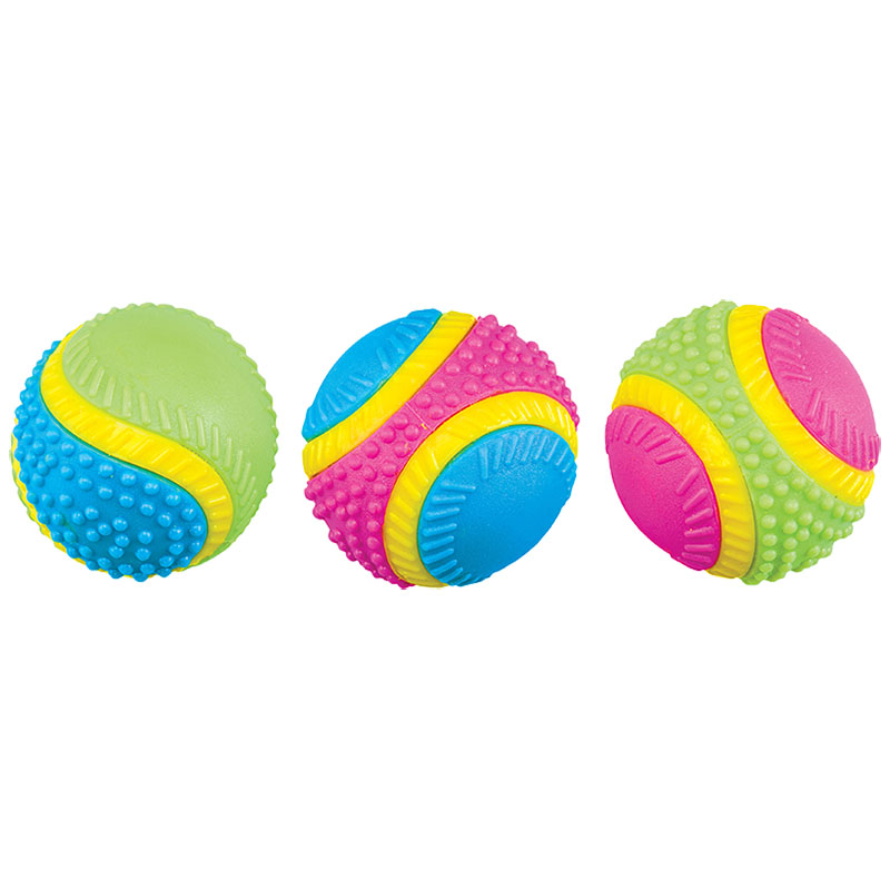 Multi Sensory Rubber Ball Assorted 3.25, All for Dogs, Dog Toys, All For Pets
