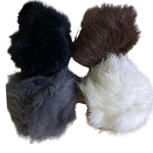 Amazing Real Fur Balls Natural 3"