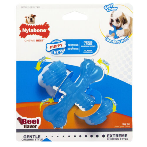 Nylabone Dura Chew "X" Bone Puppy Beef Regular