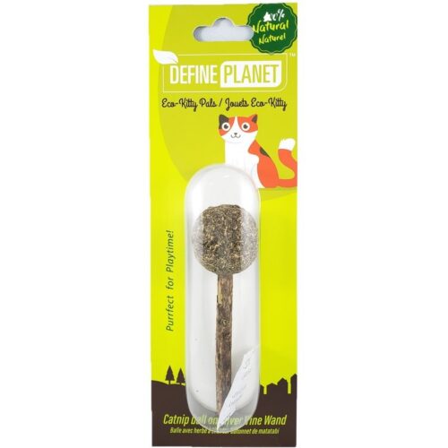 DefinePlanet Catnip Ball on Silver Vine Wand
