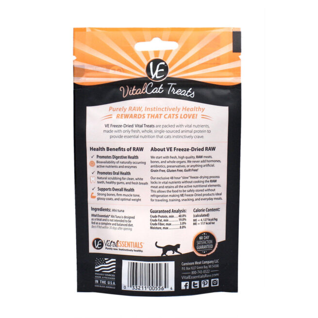 Vital Essentials Ahi Tuna Freeze-Dried Grain Free Treats, 1.1 oz - Image 2