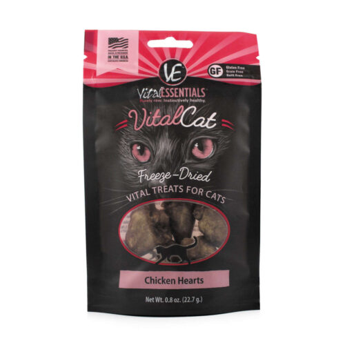 Vital Essentials Chicken Hearts Freeze-Dried Grain Free Treats, 0.8 oz