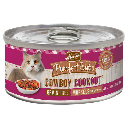 Merrick Purrfect Bistro Cowboy Cookout Morsels in Gravy 3OZ