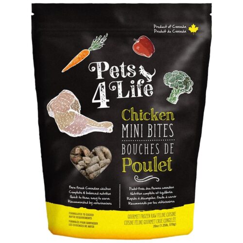 Pets 4 Life Frozen Cat  Raw Chicken 1.25LB