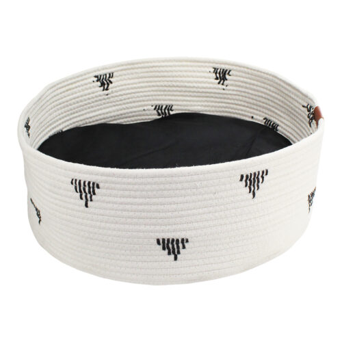 Be One Breed Cuddler Basket Bed Beige & Black XLarge Cat
