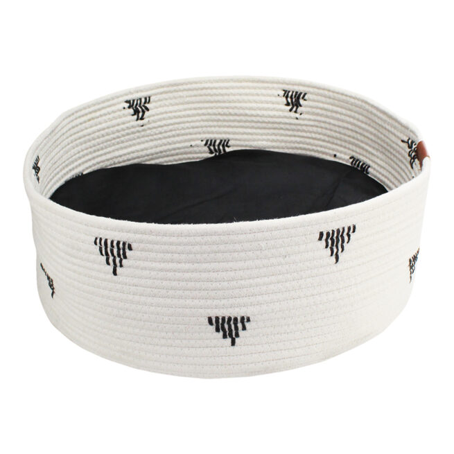 Be One Breed Cuddler Basket Bed Beige & Black XLarge Cat