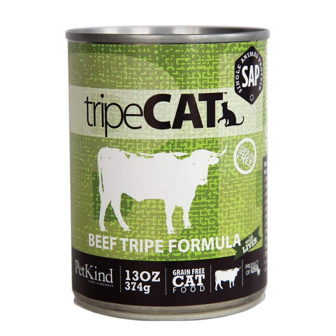 Petkind Beef Tripe Formula Grain Free Cat Food with Liver 14oz