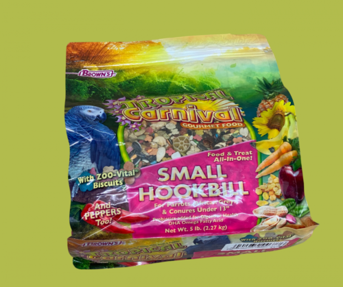 BROWNS SMALL HOOKBILL TROPICAL CARNIVAL 5LBS