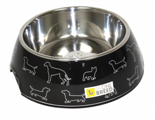 Dog-Supply-Design-Bowl-Black-Doggies-Large