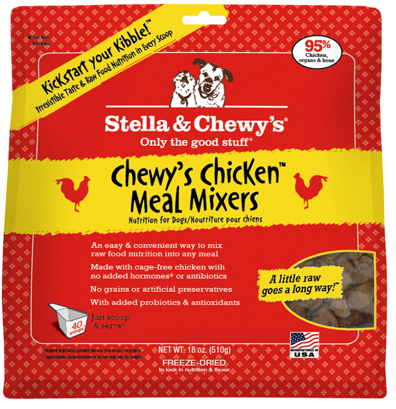 Stella Chewy s Freeze Dried Chicken Meal Mixers 8OZ All for Dogs Dog and Puppy Food Stella Chewy s Dog Food All For Pets