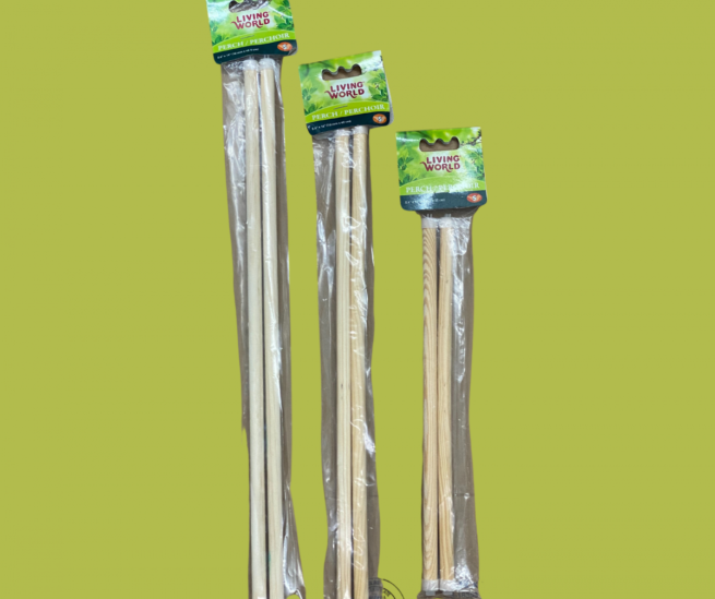 LIVING WORLD 2 WOODEN PERCHES 40 CM SM