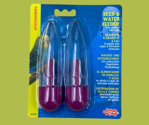 LIVING WORLD BANANA SEED AND WATER FEEDER 2PK