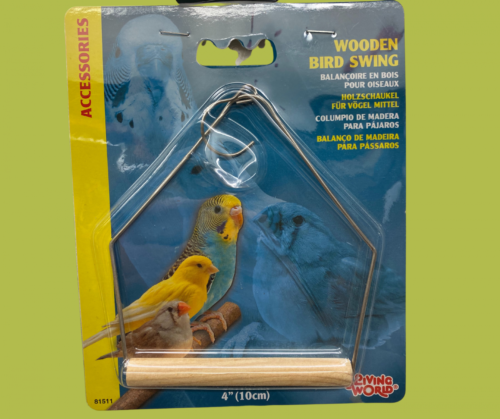 LIVING WORLD WOODEN BIRD SWING