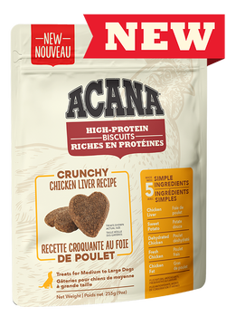 Acana High-Protein Biscuits, Crunchy Chicken Liver Recipe MED/LRG 9OZ