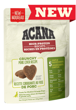 Acana High-Protein Biscuits, Crunchy Pork Liver Recipe MED/LRG 9OZ