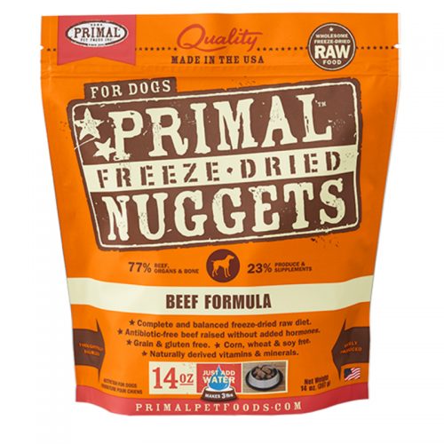 Primal Raw Freeze-Dried Canine Beef Nuggets 3lb