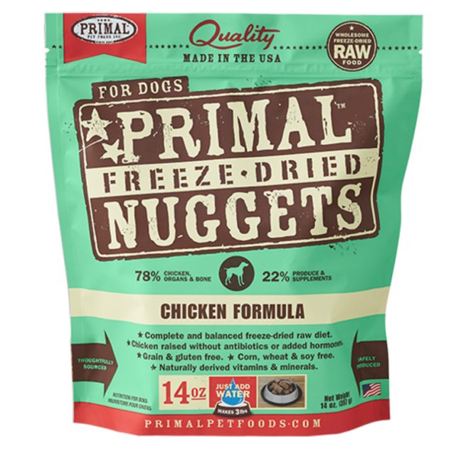 Primal Raw Freeze-Dried Canine Chicken Nuggets 3lb