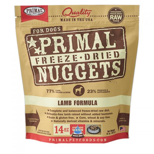 Primal Raw Freeze-Dried Canine Lamb Nuggets 3lb