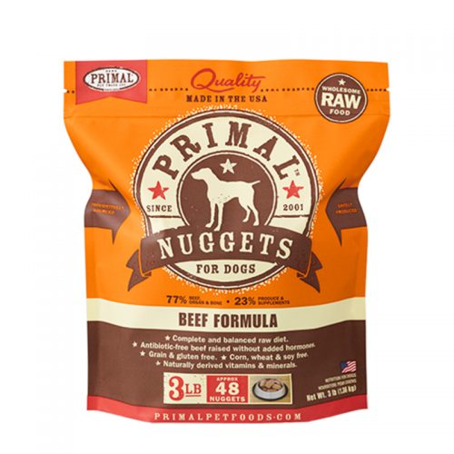 Primal Raw Frozen Canine Beef Patties 6lb
