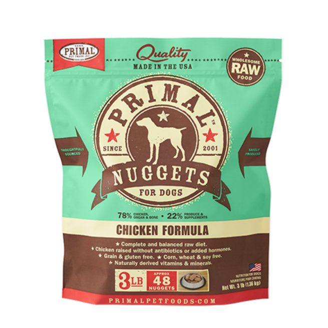 Primal Raw Frozen Canine Chicken Patties 6lb