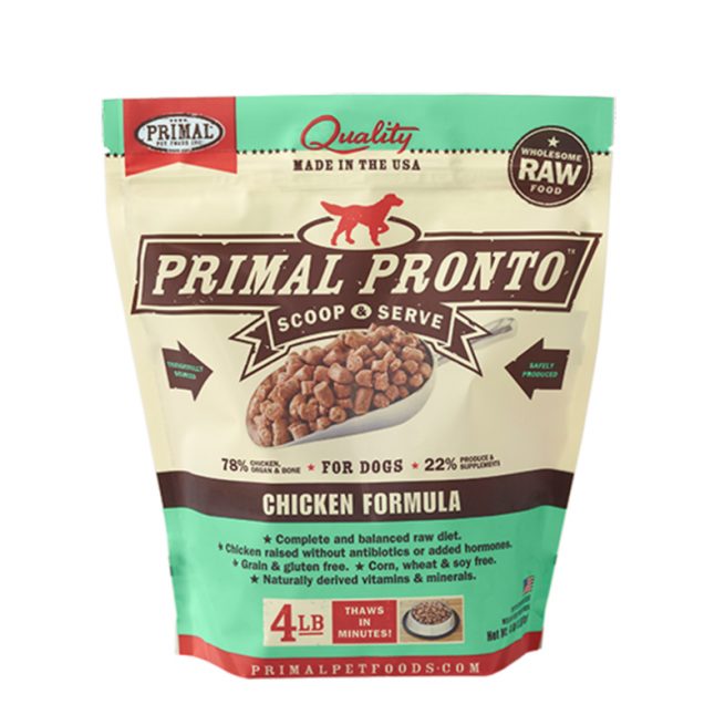 Primal Raw Frozen Canine Chicken Pronto Formula 12oz