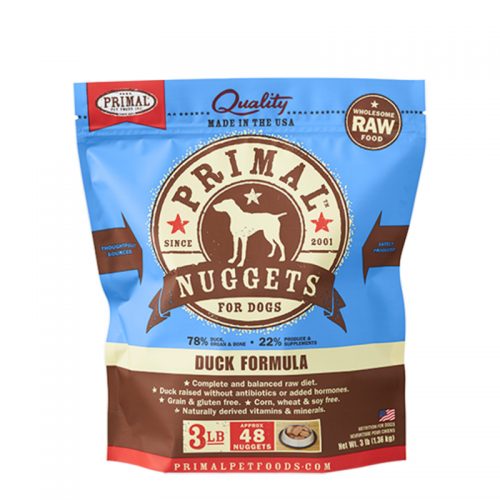 Primal Raw Frozen Canine Duck Patties 6lb
