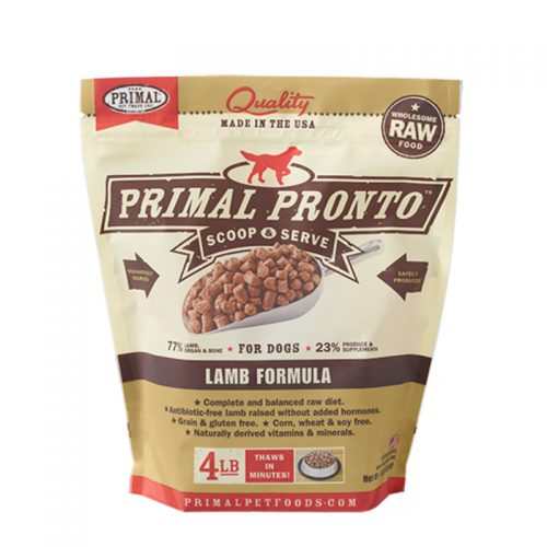 Primal Raw Frozen Canine Lamb Pronto Formula
