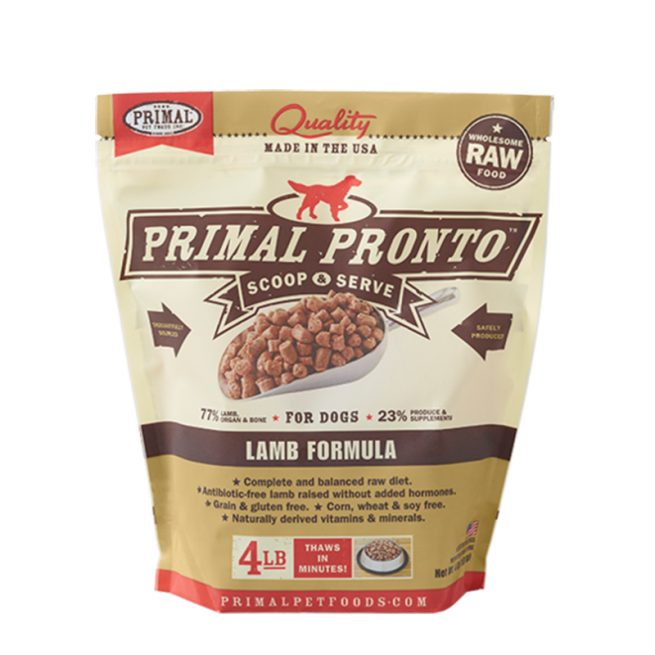 Primal Raw Frozen Canine Lamb Pronto Formula