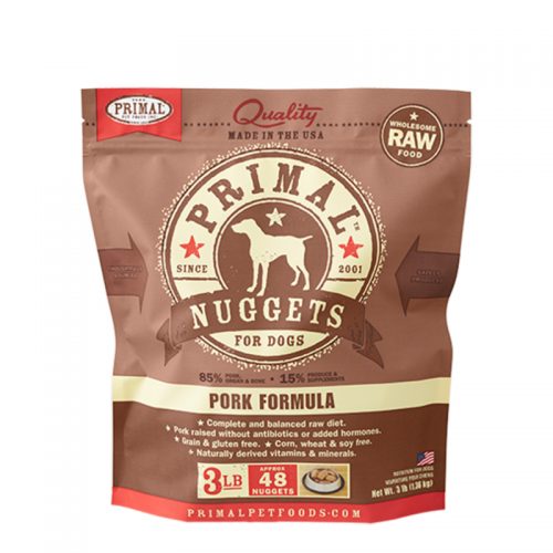 Primal Raw Frozen Canine Pork Patties 6lb