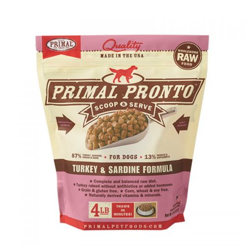 Primal Raw Frozen Canine Turkey & Sardine Pronto Formula