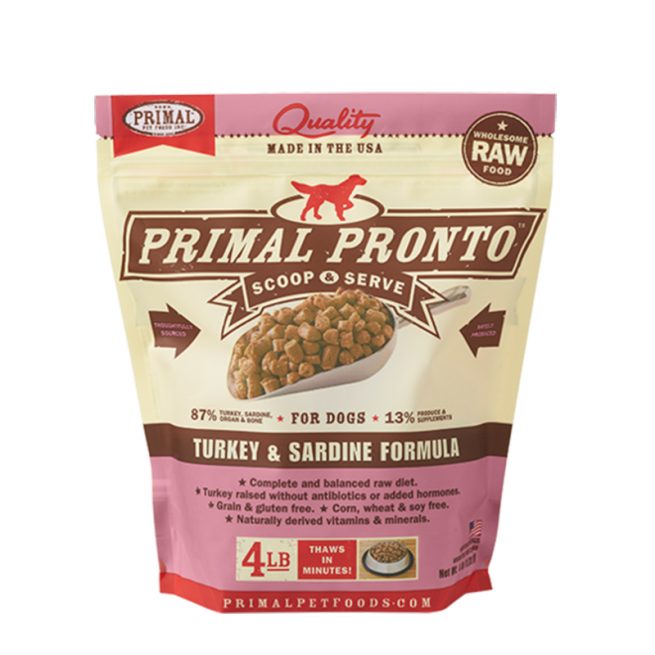 Primal Raw Frozen Canine Turkey & Sardine Pronto Formula