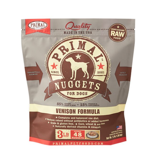 Primal Raw Frozen Canine Venison Patties 6lb
