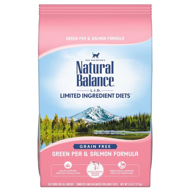 Natural Balance LID Cat Salmon & Green Pea 5LB (New Bag)