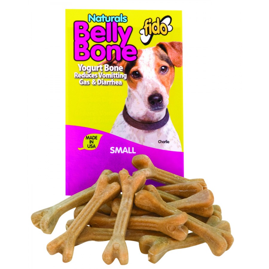 FIDO YOGURT BELLY Bones SM All for Dogs Dog Treats Fido Belly Bones Dog Treats All For Pets