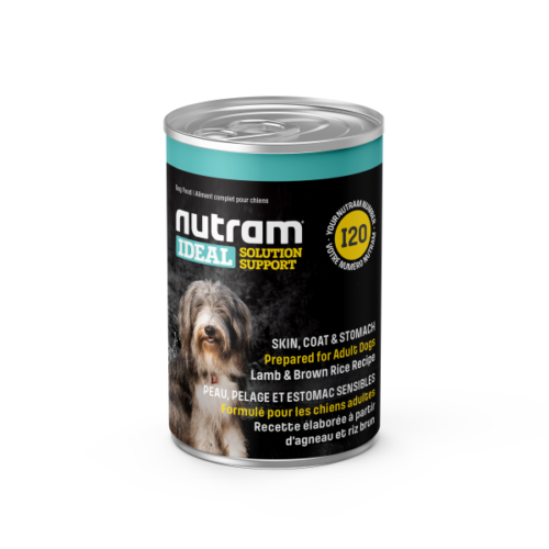 Nutram Ideal Dog I20 Skin Coat & Stomach 369g Can
