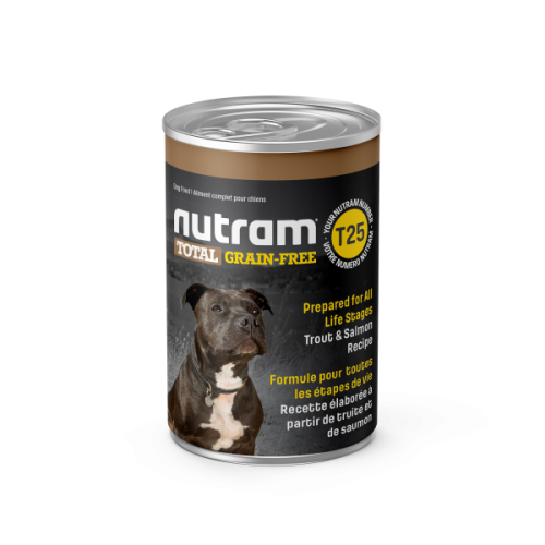 Nutram Total Dog T25 Grain-Free Trout & Salmon 369g Can